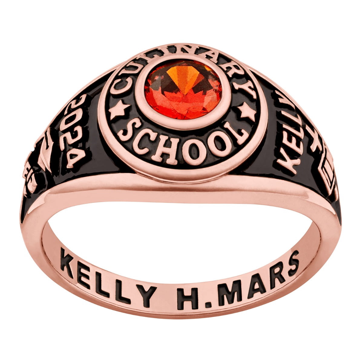 Order Now for 2025 Graduation, Freestyle Women's Classic Round Birthstone Class Ring, Personalized, High School or College Graduation