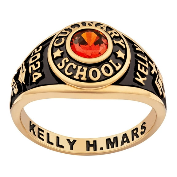 Order Now for 2025 Graduation, Freestyle Women's Classic Round Birthstone Class Ring, Personalized, High School or College Graduation