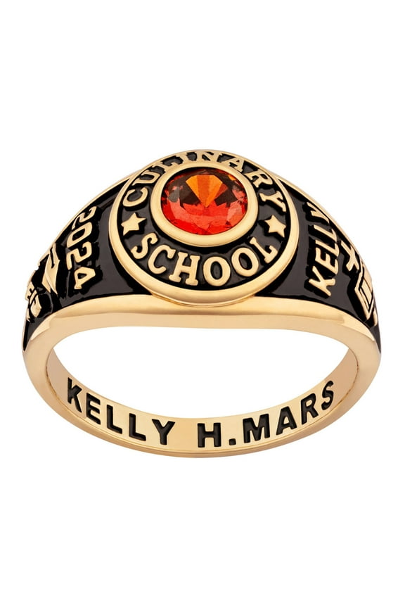 Order Now for 2025 Graduation, Freestyle Women's Classic Round Birthstone Class Ring, Personalized, High School or College Graduation
