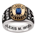 thumbnail image 1 of Order Now for 2025 Graduation, Freestyle Women's Double Row Class Ring, Personalized, High School or College Graduation, 1 of 5