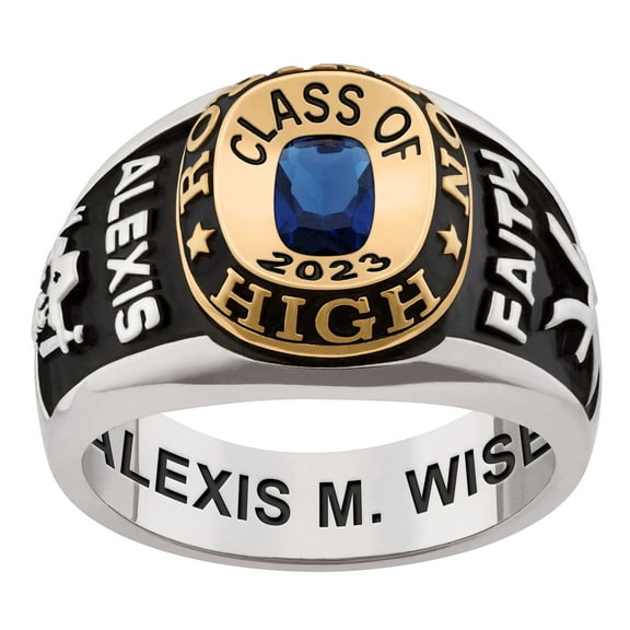 Order Now for 2025 Graduation, Freestyle Women's Double Row Class Ring, Personalized, High School or College Graduation