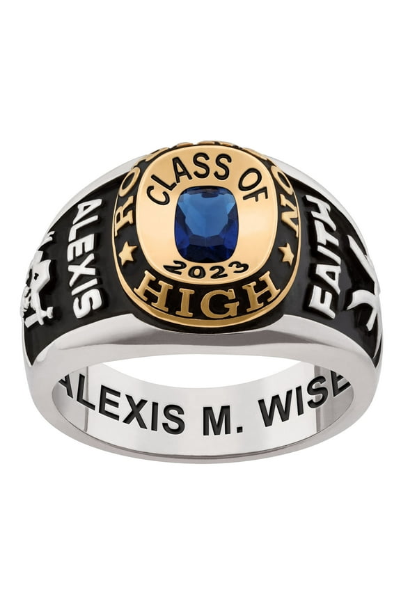 Order Now for 2025 Graduation, Freestyle Women's Double Row Class Ring, Personalized, High School or College Graduation
