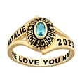 thumbnail image 1 of Order Now for 2025 Graduation, Freestyle Women's Oval Birthstone Classic Class Ring Sterling Silver, Personalized, High School or College Graduation, 1 of 5