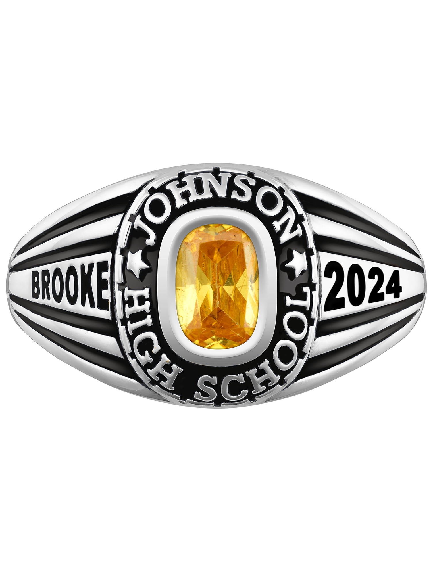 Order Now for 2025 Graduation, Freestyle Women's Platinum over Sterling Classic Class Ring, Personalized, High School or College Graduation