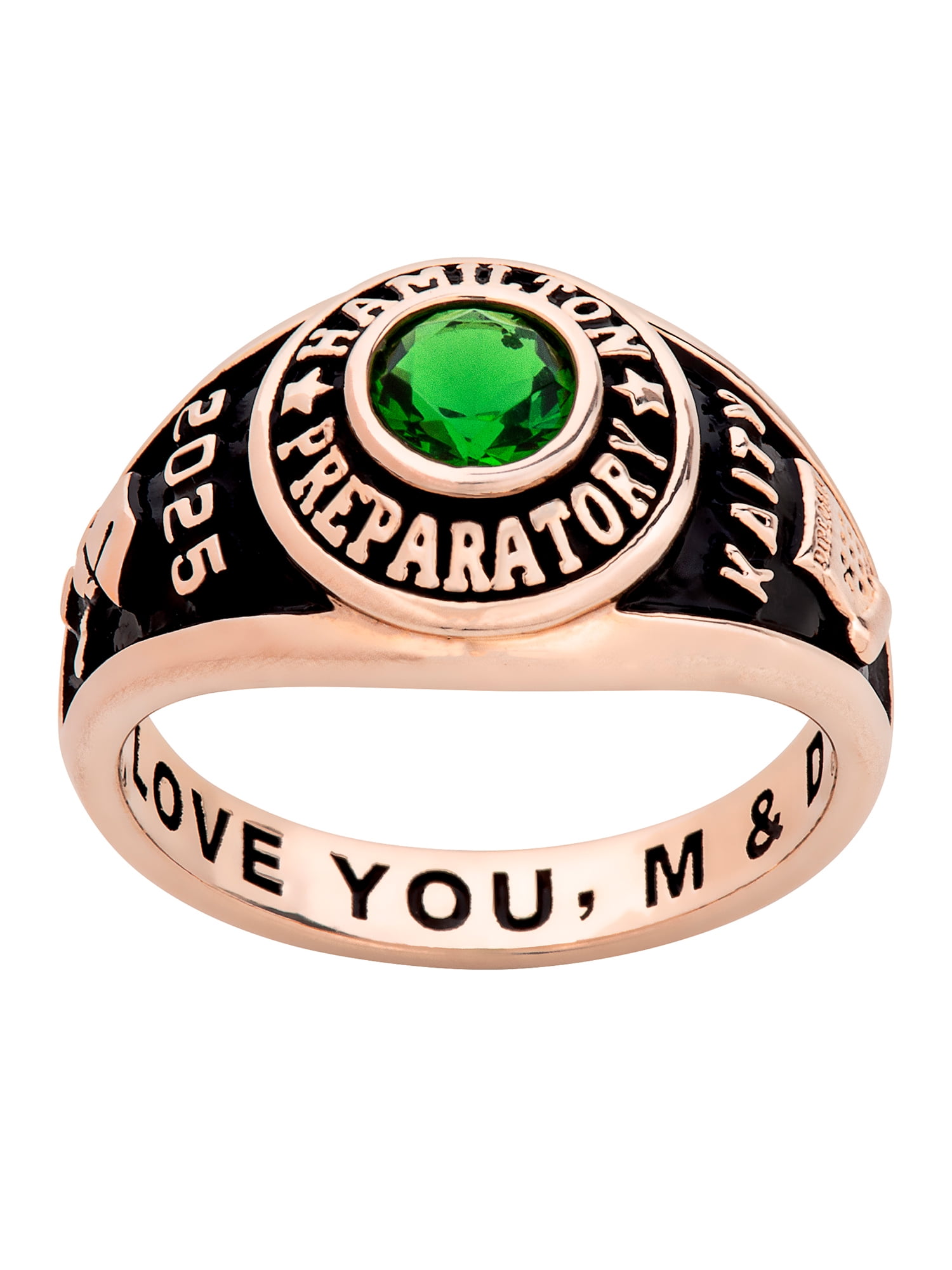Order Now for 2025 Graduation, Freestyle Women's Round Birthstone Class Ring, Personalized, High School or College