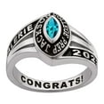 thumbnail image 1 of Order Now for 2025 Graduation, Freestyle Women's Silver Birthstone Classic Class Ring, Personalized, High School or College Graduation, 1 of 5