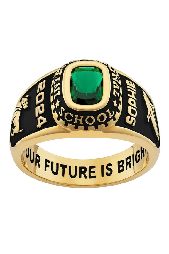 Order Now for 2025 Graduation, Freestyle Women's Yellow Celebrium Classic Class Ring, Personalized, High School or College