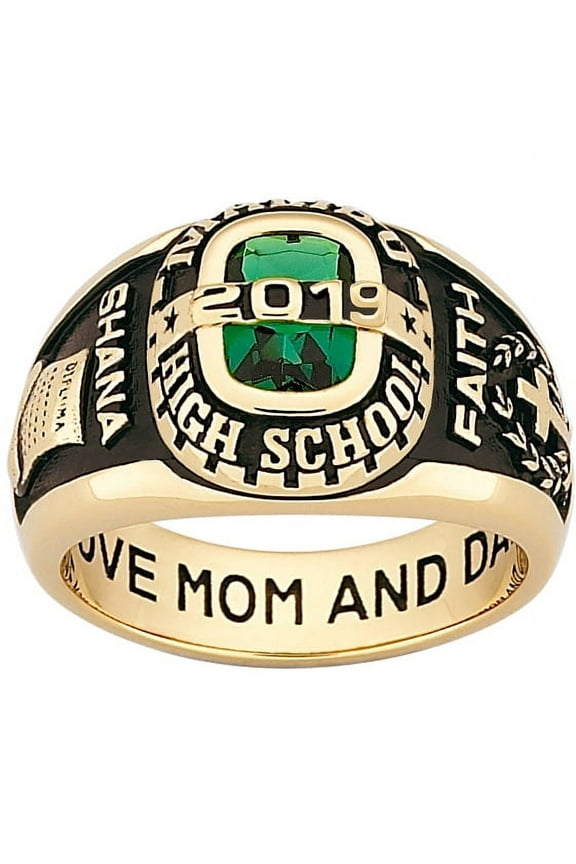 Order Now for 2025 Graduation, Freestyle Women's Yellow Celebrium Personalized-Top Classic Class Ring, Personalized, High School or College