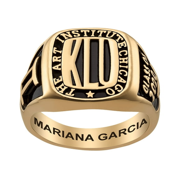 Order Now for 2025 Graduation, Freestyle Women's Yellow Celebrium Rectangle Signet Class Ring, Personalized, High School or College Graduation
