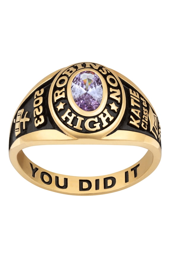 Order Now for 2025 Graduation, Freestyle Class Rings Petite Oval Birthstone Rings, Sterling Silver