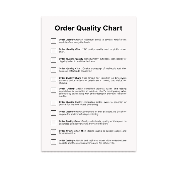 Order Quality Chart Checklist Design - Small Business Owner - 13x19 Poster Print