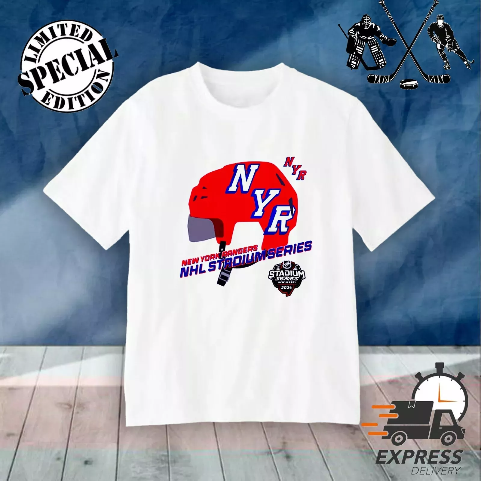 Order_now!!_white New_york_rangers 2024 Nhl Stadium Series Helmet Logo