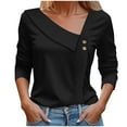 thumbnail image 1 of BeiFu Long Sleeve Shirts For Women Casual Womens Tops Trendy Going Out Women Blouses Dressy Casual V Neck Cotton Blend V Neck T Shirts Women Spring Outfits For Women 2026, 1 of 5