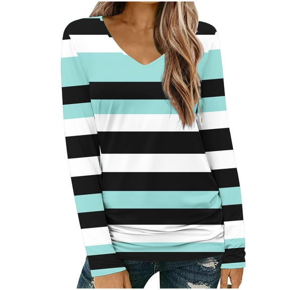 BeiFu Boho Tops For Women Plus Womens Tops 3/4 Sleeve Loose Fit Women Blouses For Seniors Plus Size Shirts For Women Graphic Tees Pack Spring Clothes