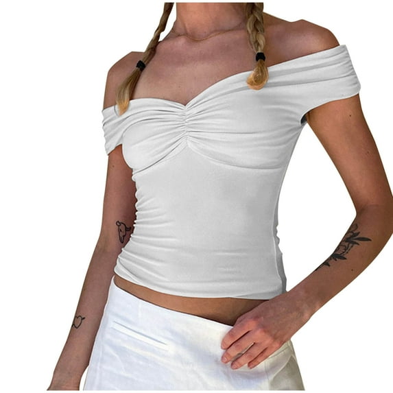 My Orders Cute Summer Tops for Women, Blouses for Women Dressy Casual Hide Belly Tunic 2025 Summer Womens V Neck Tops Dressy Casual Sexy Solid Color Tshirts