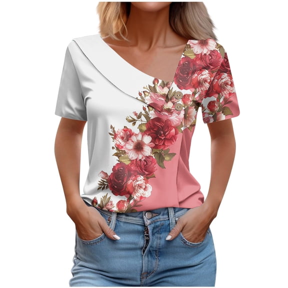 My Orders Cute Summer Tops for Women Floral Blouses for Women Casual Summer Sleeveless Tops For Women Plus Size Summer Tops for Women 2025 Plus Size Warehouse Today Shipping