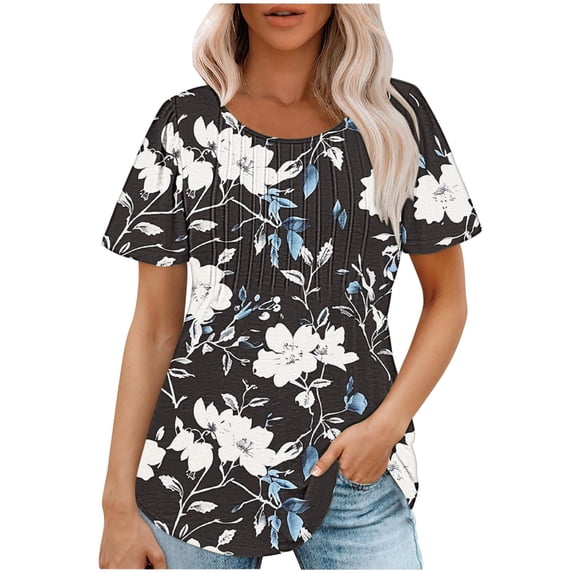 My Orders Cute Summer Tops for Women Floral Cotton T Shirts Loose Yoga Tops Woman Pack Womens Tops Dressy Casual Tunics Periwinkle My Orders Placed Recently By Me My Account
