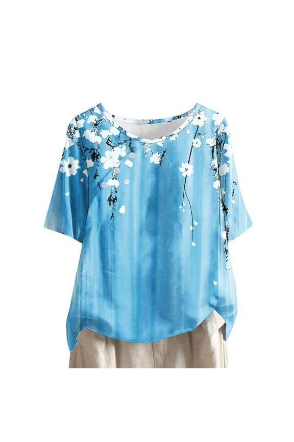 My Orders Cute Summer Tops for Women Floral Elegant Blouses for Women Sexy Night Club Athletic Tops Women Loose Summer Tank Tops for Women 2025 Shirts for Women