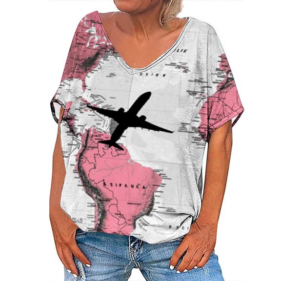 My Orders Cute Summer Tops for Women Floral Graphic T Shirts Loose Warehouse Today Shipping Womens Tops Dressy Casual Short Sleeve Plus Generic Brand Tops for Women