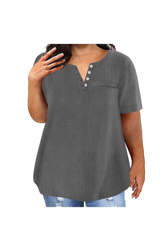 My Orders Cute Summer Tops for Women Floral Plus Size Blouses for Women 3X Women Workout Tops Long Womens Tops Dressy Casual Short Sleeve Round Neck Plus Size Golf Shirts for Women