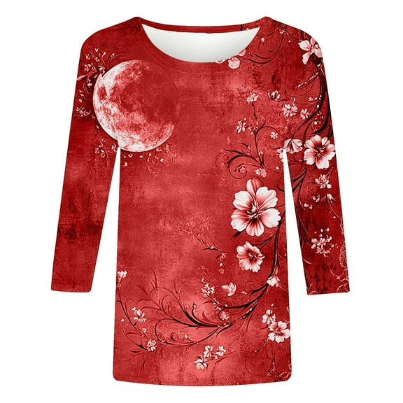My Orders Cute Summer Tops for Women, Floral Print Blouses for Women Graphic Tees Vintage 90S Womens Summer Tops Trendy Try Before You Buy Womens Clothing