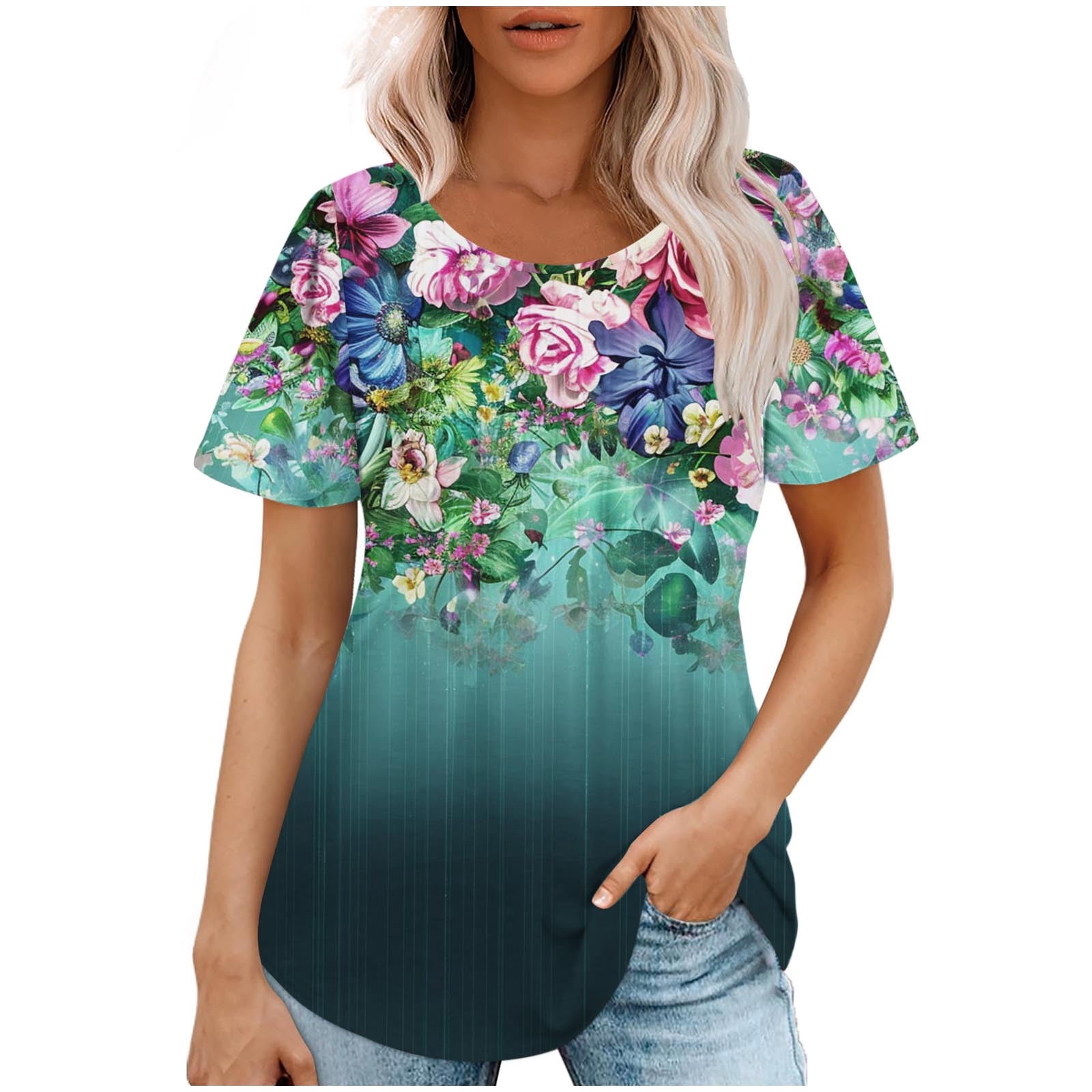 My Orders Cute Summer Tops for Women Floral Red Shirts for Women Plus Summer Tops for Women 2025 and Tees Shirt Black Summer Tops Festival Shirts for Women