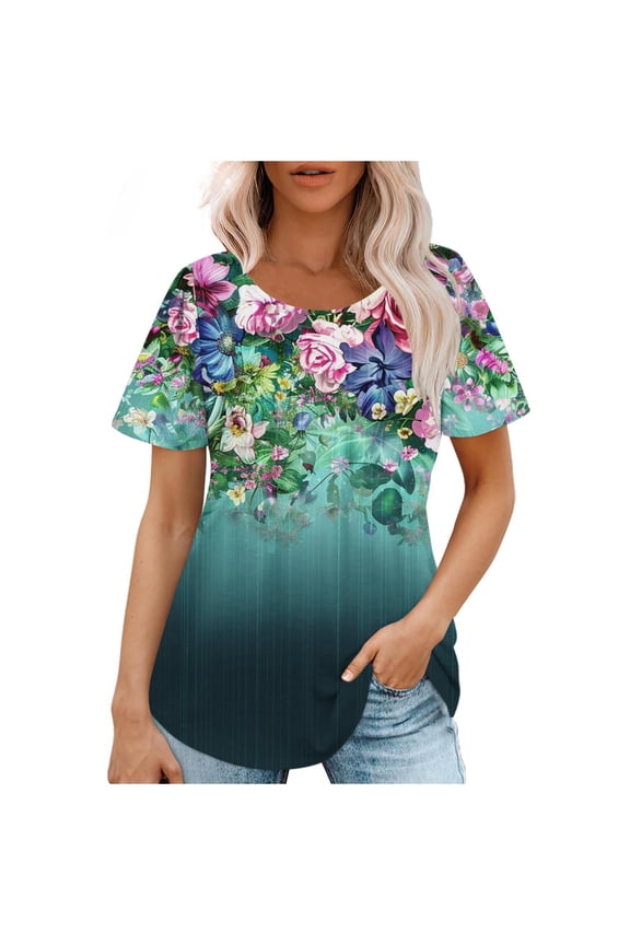 My Orders Cute Summer Tops for Women Floral Women Blouses Elegant Casual Petite Workout Shirts Women Women Fashion Tops Summer Workout Tank Tops for Women Built In Bra