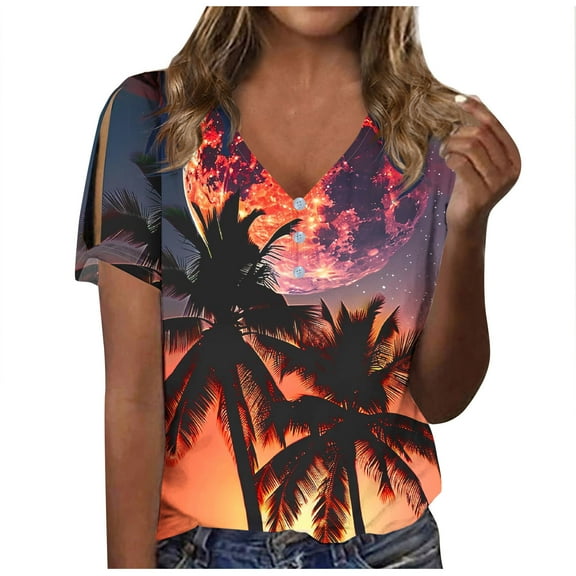 My Orders Cute Summer Tops for Women Floral Women Blouses for Work Professional My Orders Placed Women Tank Tops Loose Petite Beach Shirt Sunshine White
