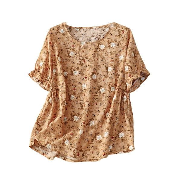 My Orders Cute Summer Tops for Women Floral Womens Work Blouses Short Sleeve Fitted Basic Tees 3/4 Women Short Sleeve Tops Dressy Casual My Orders Past Orders