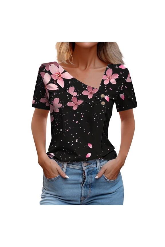 My Orders Cute Summer Tops for Women, Plus Size Shirts for Leggings Womens Sports Tops Pastel Women Short Sleeve Tops Plus Size Try Before You Buy Womens Clothing