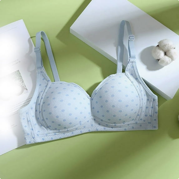 My Orders Gamivast Bras for Women Full Coverage Cup No Underwire Light Bra Wide Cushion Strap Plus Size Cup Size Everyday Bras Blue M BráSieres Para Mujer