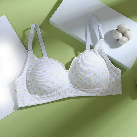 My Orders Gamivast Bras for Women Full Coverage Cup No Underwire Light Bra Wide Cushion Strap Plus Size Cup Size Everyday Bras White S Sujetadores Sin Varillas Para Mujer