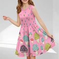 thumbnail image 1 of Gamivast Girls Flowy Summer Tank Dresses Floral Printed Crewneck Sleeveless A-Line Dresses Tiered Casual Sundress for Kids White Vestidos De Verano Para Niña, 1 of 7