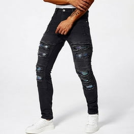 Super Skinny Jeans Skinny Para Hombre Men Stretchy Ripped Skinny