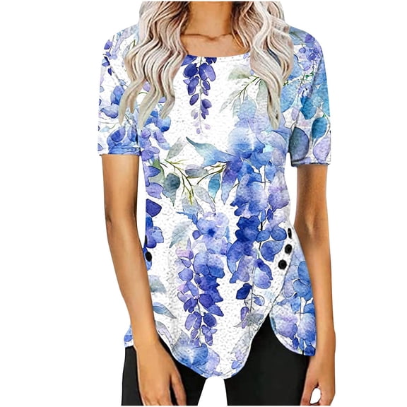 Lightweight Tops & Blouses Animal Print Blouses for Women Fitted Basic Tees 3/4 Summer Crop Tops for Women Workout Tank Tops for Women Cropped