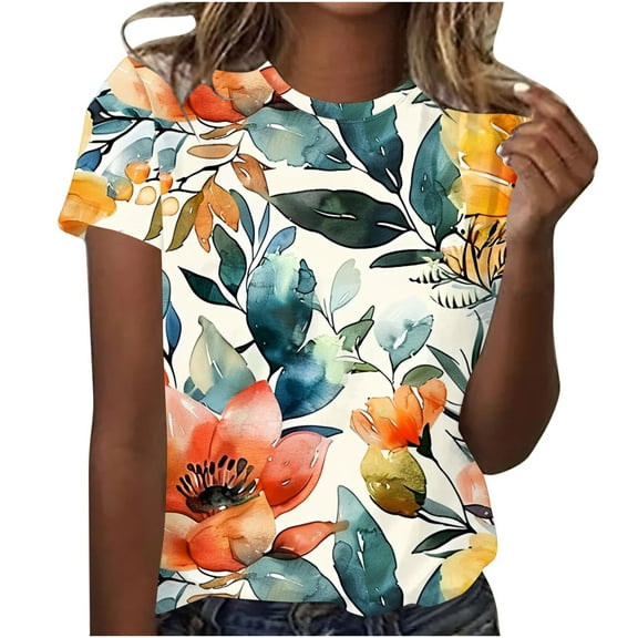 My Orders Lightweight Tops & Blouses Blouses for Women Dressy Casual Womens Sports Tops Pastel Womens Summer Tops Boho Short Sleeve Tunic Tops for Women 3Xl