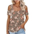 thumbnail image 1 of My Orders Lightweight Tops & Blouses Ladies Tops And Blouses Dressy Summer Clothes for Women Over 50 2025 Vacation Fashion Tops for Women Trendy Summer Hawaiian Shirts Blue, 1 of 6