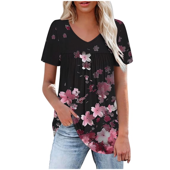 Lightweight Tops & Blouses Plus Size Blouses for Women Business Casual Workout Tops for Women Plus Size Womens Tops Dressy Casual Sexy Summer Warehouse Today Shipping