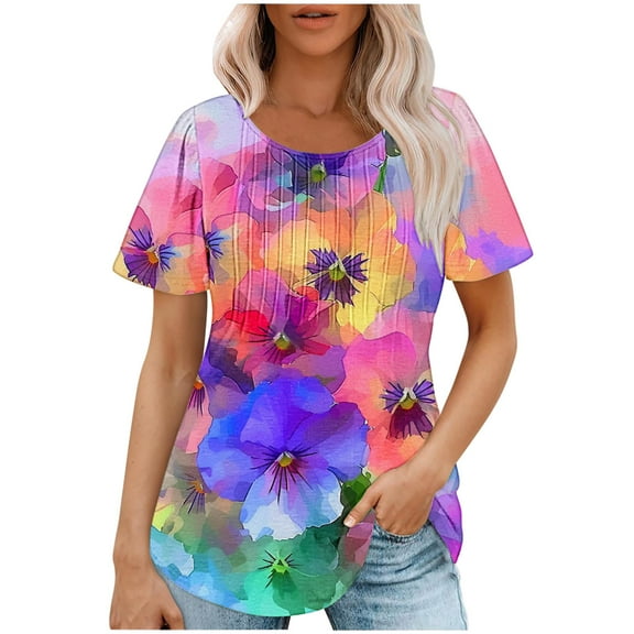 Lightweight Tops & Blouses Red Shirts for Women Dressy Womens Country Graphic Tees Vintage Trendy Summer Tops for Women 2025 Work Women Outfits Sets Tummy Control