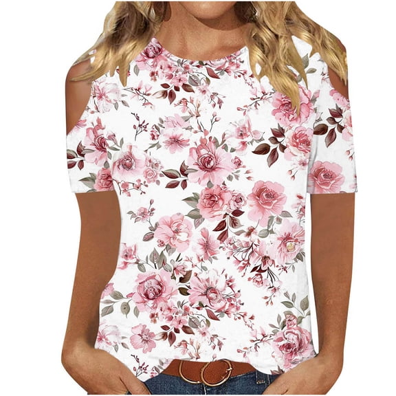 My Orders Lightweight Tops & Blouses Short Sleeve Shirts for Women Loose Slim Fit Tees for Women Womens Tops Dressy Casual Short Sleeve Loose Generic Womens Tops Hide Belly