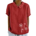 thumbnail image 1 of My Orders Lightweight Tops & Blouses Summer Blouses for Women 2025 Cotton Basic Tees Fitted Pack Womens Tops Dressy Casual Short Sleeve Zipper My Orders Placed By Me, 1 of 4