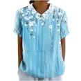 thumbnail image 1 of My Orders Lightweight Tops & Blouses Summer Blouses for Women 2025 Cotton Summer Cotton Tees for Women 2025 Womens Summer Tops Dressy Casual 3/4 Sleeve Red Shirts for Women, 1 of 5