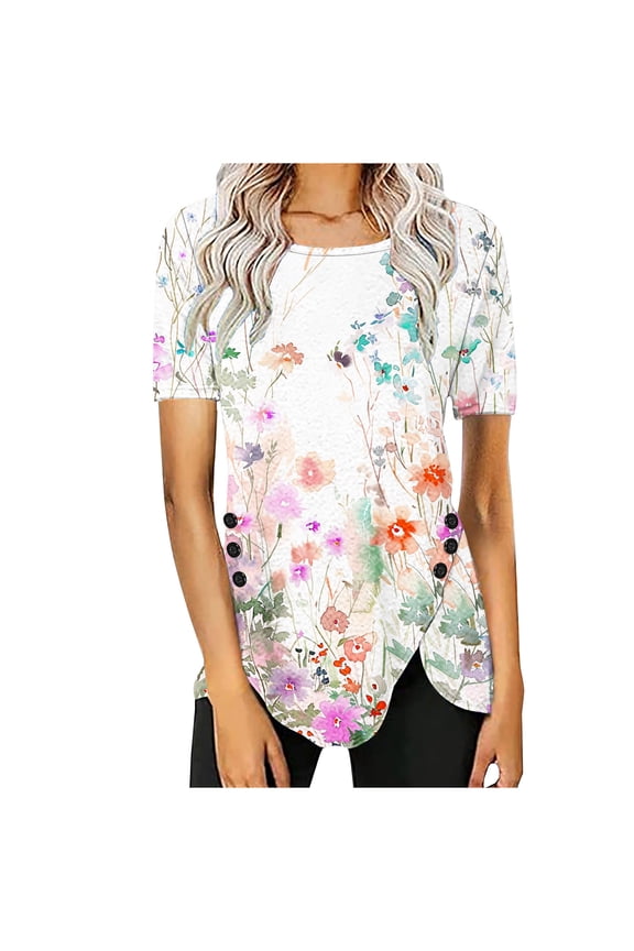 My Orders Lightweight Tops & Blouses Women Blouses Elegant Casual Floral Womens White Tank Top Racerback Summer Tops for Women 2025 Trendy Sexy Casual Generic Womens Tops Hide Belly