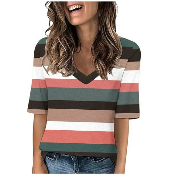 My Orders Lightweight Tops & Blouses Womens Blouses for Skirts Casual Summer Clothes for Women Over 50 Women Summer Tops Loose Women Outfits Sets Tummy Control