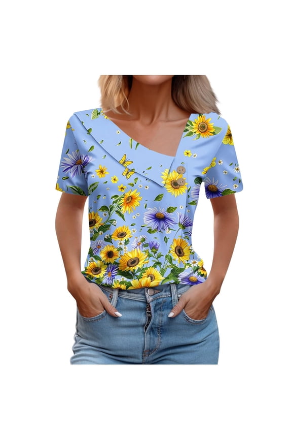 My Orders Lightweight Tops & Blouses Womens Blouses And Tops Dressy Tummy Coverage Beach Shirt Sunshine White Fashion Tops for Women Trendy Summer Red Shirts for Women