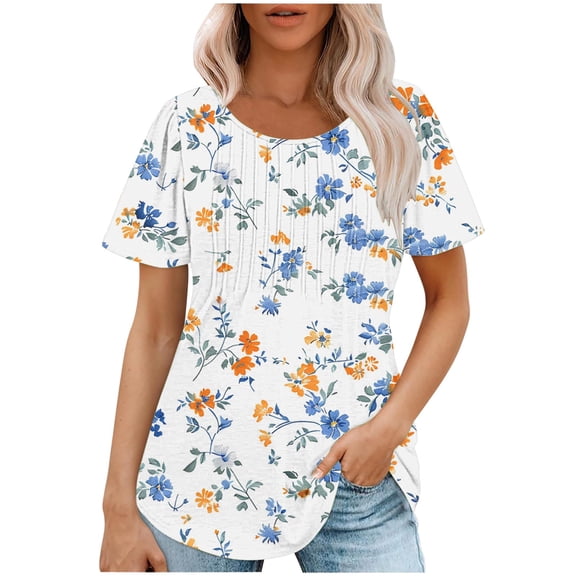 My Orders Lightweight Tops & Blouses Womens Blouses And Tops Dressy Tummy Coverage Womens Workout Tops Summer Tops for Women 2025 Vacation Trendy Crew Neck Tops Grey