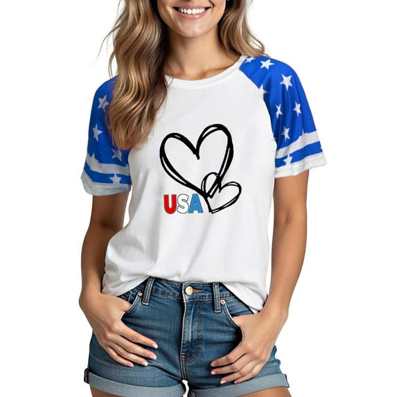 Orders Placed My Account Recently 4Th of July Shirts for Women Short Sleeve Raglan American Flag T Shirts Summer Crew Neck Blouses Patriotic Usa Tops Casual Graphic Tee Shirts Returns And Refunds