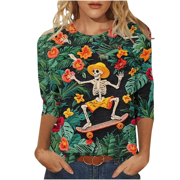 SHE IS My Orders Placed Shirts for Women Trendy Fall Dressy Tops for Women Trendy Fall Plus 3/4 Length Sleeve Womens Tops Cotton Striped Tunic Tops Women Fall