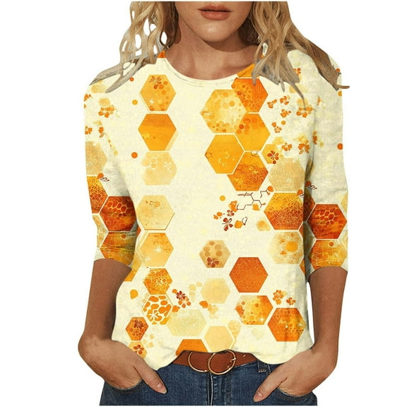 SHE IS My Orders Placed Womens Tops 3/4 Sleeve,Shirts for Women Trendy Womens Crop Tops Cotton Long Sleeve Blouses for Women Plus Size Graphic Tees for Women 4x