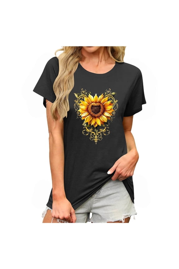 My Orders Women Tops Under $5, Womens Blouses Casual Work Short Sleeve Button Up Shirts for Women Print Womens Summer Tops Boho Hide Belly Tunic 2025 Summer